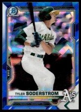2021 Bowman Chrome Sapphire Tyler Soderstrom A409 Oakland Athletics #BCP-51