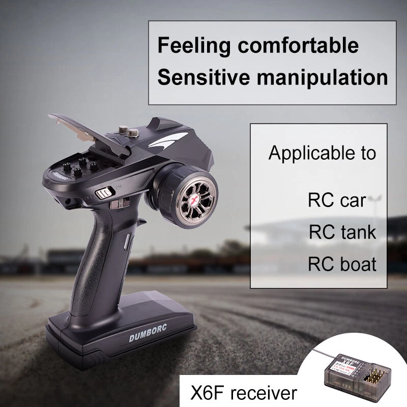 DUMBORC X6 6CH 2.4G Transmitter RC Controller X6F Receiver for RC Car Boat Tank - Image 2 of 4