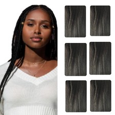 6 Pack 100 Kanekalon Pre-Washed/Stretched Braiding Hair 48" Jet Black NEW