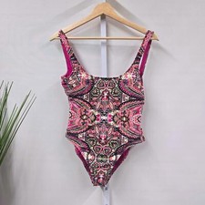 New With Tags Lucky Vibrant Bohemian Floral Print One-Piece Swimsuit Small