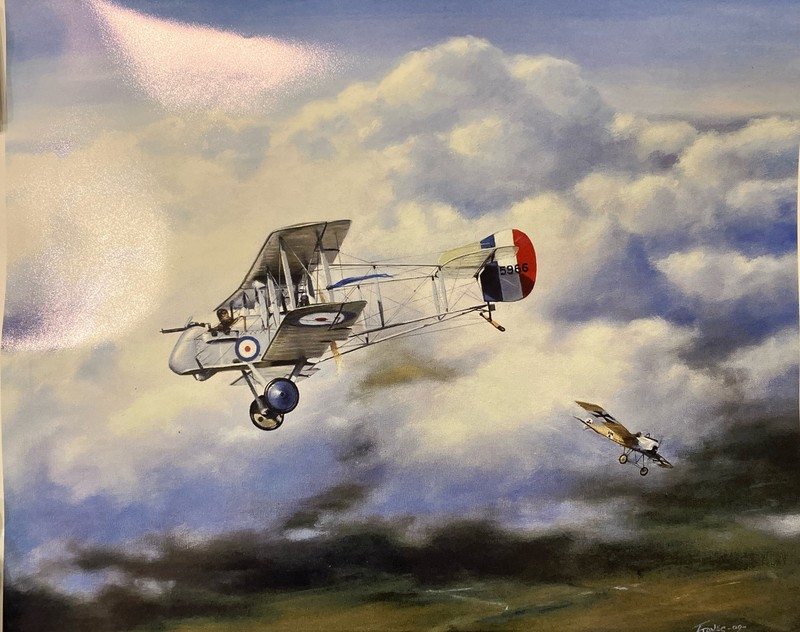 De Havilland DH-2 British Fighter Bi-Plane Art Print (Signed) Terry Jones