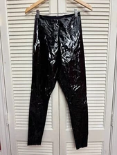 New Commando Control Top Faux Patent Leather Leggings In Black Size S Retail$98