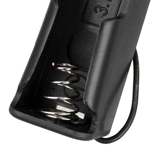 18650 Battery Holder One Cell Storage Plastic Case 2 Power Wire Solder Leads - Picture 2 of 8