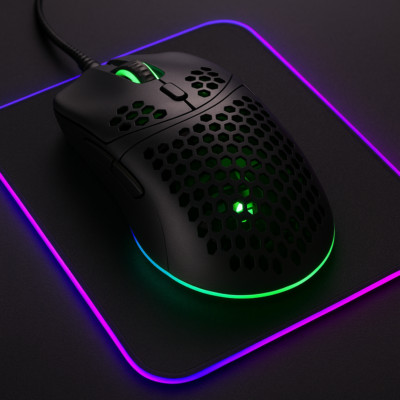 Leichte Gaming Maus Wabenschale RGB XUNFOX XYH90 Versandkostenfrei