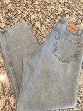 Distressed Levi s Signature Mens 36x32 Regular Fit Straight Cut Blue Jeans