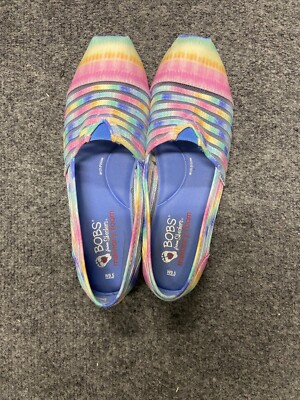 Skechers Bobs Plush Sunset Feels Memory Foam Rainbow Loafers