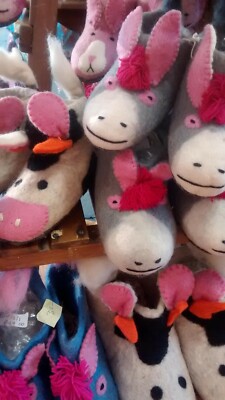 Novelty Felt Slippers rabbit design UK