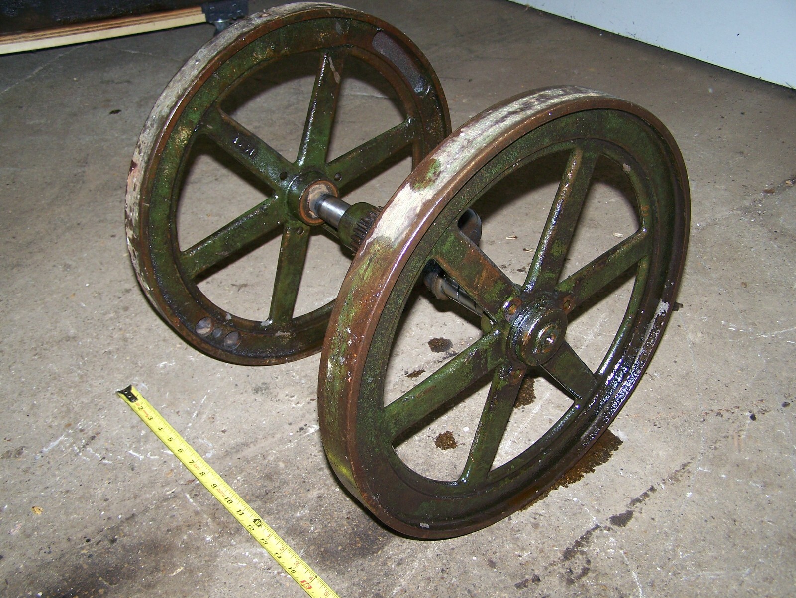 JOHN DEERE E 1 1/2hp Hit Miss Gas Engine Flywheels Crankshaft Pinion Gear NICE! eBay