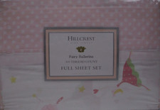 Image of Hillcrest Kids Girls Cotton White Pink FAIRY BALLERINA Polka Dot Sheet Set-Full