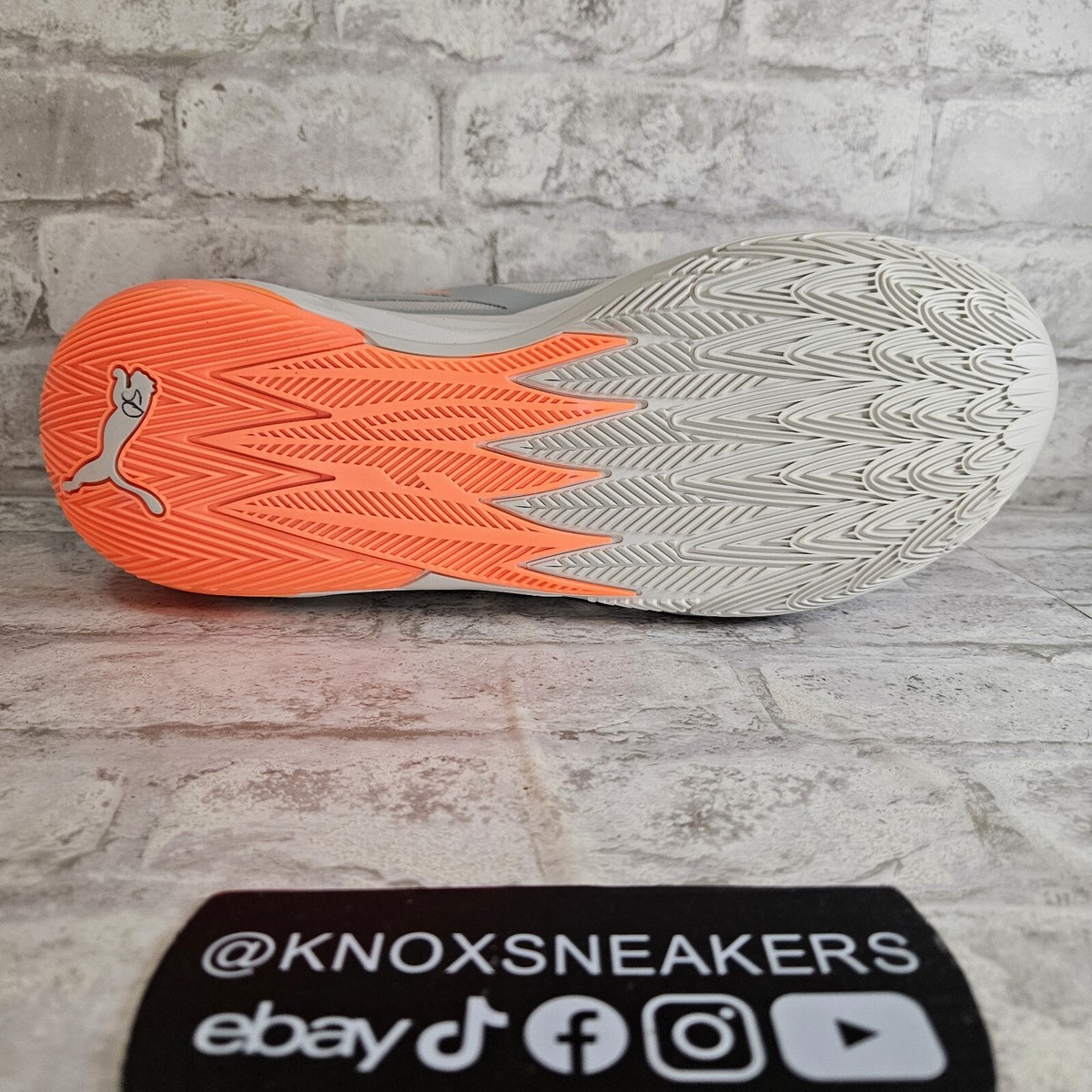 Puma MB.02 Gorange Platinum Gray Orange Lamelo Ball 378288 