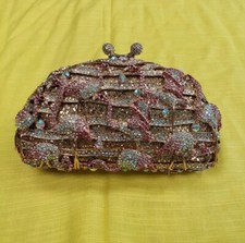 Crystal Clutch Purse Party Clutch Handmade Rhinestone Embellished Wedding Formal
