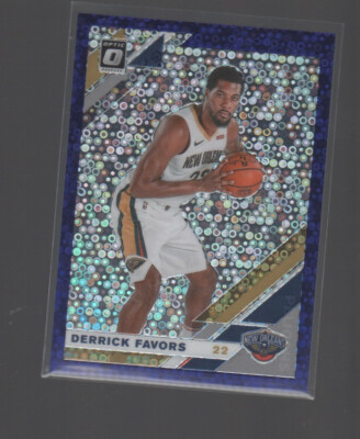 DERRICK FAVORS 2019-20 PANINI DONRUSS OPTIC FAST BREAK PURPLE PRIZMS CARD #33/95