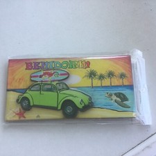 Green Beetle Car Fridge Magnet Souvenir Benidorm New Beach Turtle Surfboard