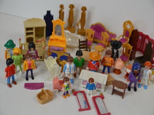 Playmobil mobili sedia armadio culla divano 15 figure piccoli pezzi accessori set 64 - Foto 1 di 10