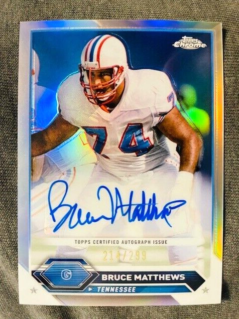 2023 Topps Composite Bruce Matthews Chrome Auto Autograph Refractor /299 Rare