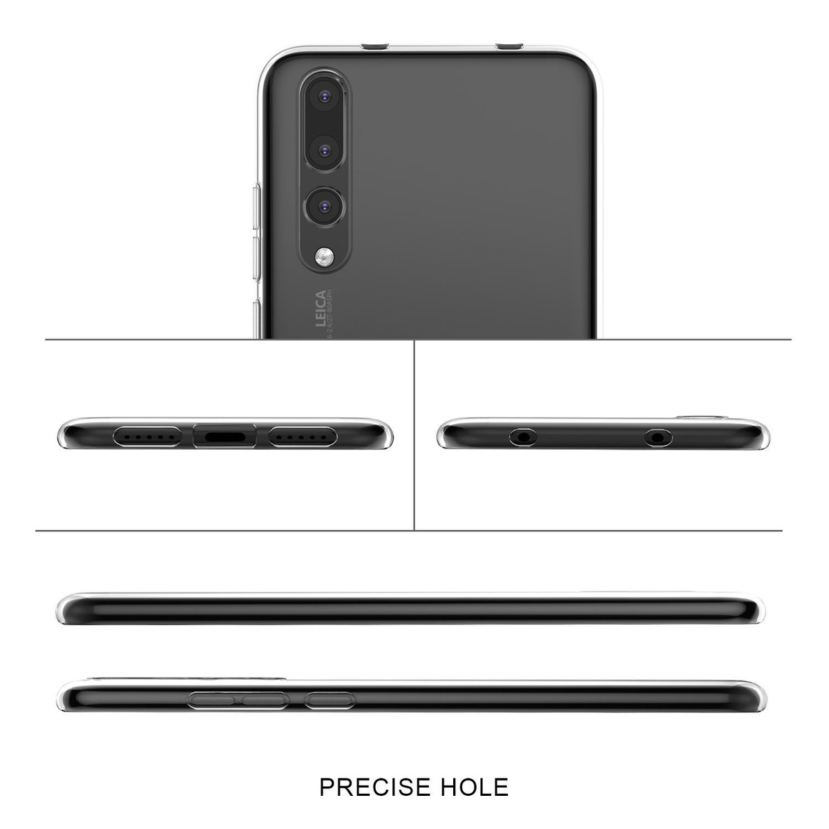 Coque Gel TPU Souple Pour Huawei P20 Pro - Modèle Fleur Blanche, Anti-choc