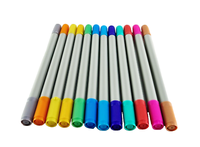 Zink Colorful Fine & Chisel Double Twin Tip Markers 12-Pack