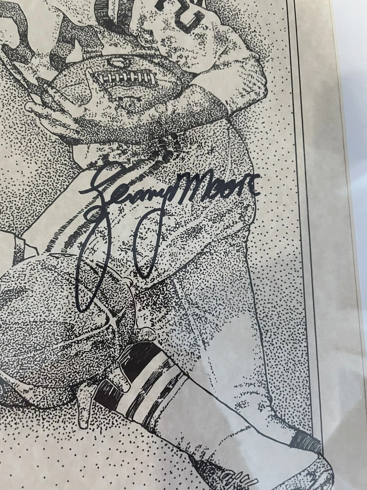 NFL HOF SIGNED 16x20 FRAMED PHOTO Raymond Berry, Lenny Moore, & Charley Taylor! - Image 3 of 4