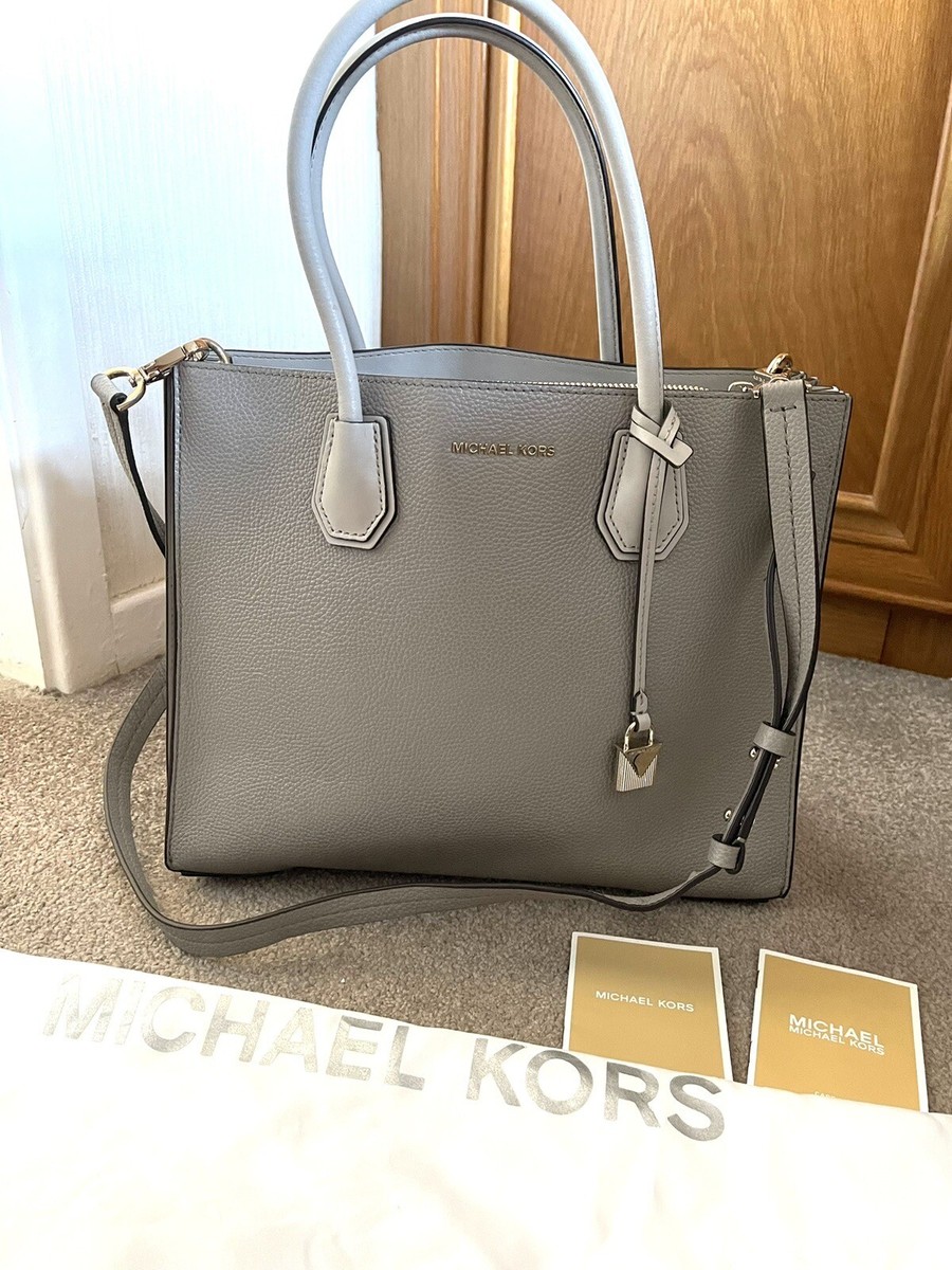 ヨネ 美品Michael Kors mercer グレー Michael Michael Kors Mercer Medium Bonded Leather Crossbody