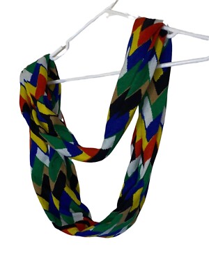 Infinity scarf colorful geometric unbranded
