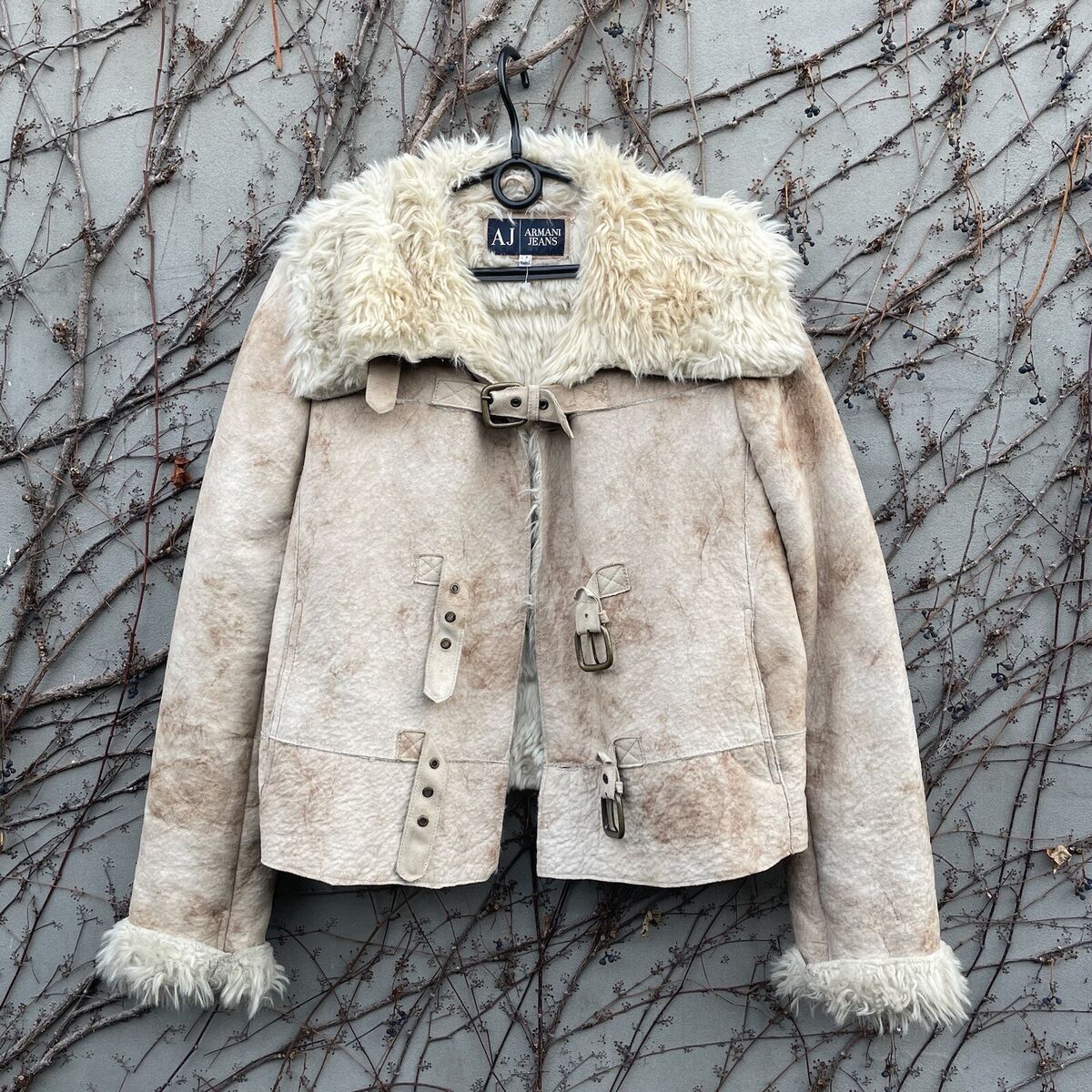 Vintage Armani Jeans Faux Fur Aviator Shearling Jacket | eBay Vintage Armani Jeans Faux Fur Aviator Shearling Jacket | eBay