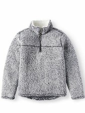 Boys Girls Quarter Zip Sherpa Pullover X Small Sz 4-5 Winter Navy Blue