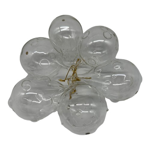 6 Vintage Clear Teardrop & Round Hand Blown Glass Christmas Ornaments 3.5” - 4”T - Picture 23 of 23