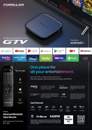 Formuler GTV Google Certified Android 9.0 Gigabit Free charger cable & keyboard - Foto 2 di 4