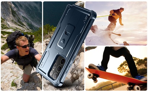 Dexnor Full Body Shockproof Case for Samsung Galaxy S22 Ultra 5G with Kickstand - Picture 49 of 88