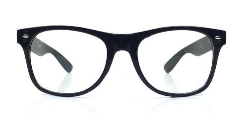 Classic Square Nerd Geek Cool Hipster Urban Black Clear Lens
