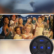 Portable Wireless Multimedia Button Remote Control Snap-fastener Phone Remote