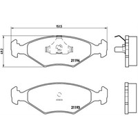 Brembo Bremsbelagsatz Scheibenbremse Vorne FüR Fiat Fiorino Kasten 60 1.7 D