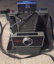 Vintage Polaroid 440 Automatic Land Camera With Strap And Manual