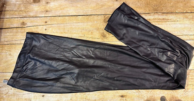 CHARLOTTE RUSSE LEGGINGS WOMEN'S SMALL BLACK SKINNY LEG FAUX LEATHER WET LOOK