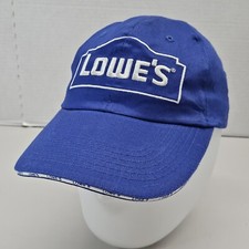 Lowes Hat Unstructured Adjustable Strapback Blue Hardware Employee Advertising