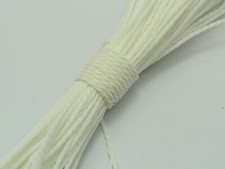 50 Meters White Waxed Polyester Twisted Cord 1mm Macrame String Linen Thread