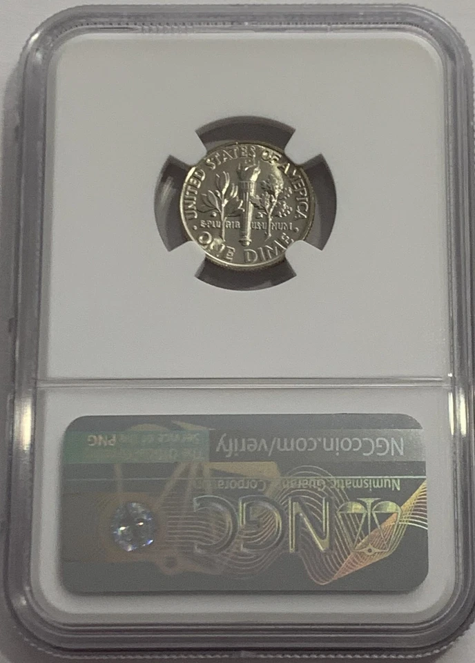 1996 W Roosevelt Dime NGC MS67 PL Greatest US Modern Coin Proof Like Portrait - Image 2 of 3