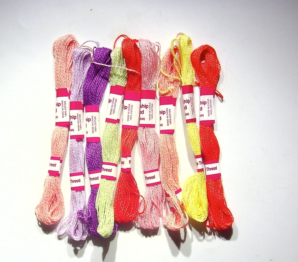 LOT 10 FRIENDSHIP THREAD EMBROIDERY FLOSS 8.75 YDS VARIOUS COLORS - Image 3 of 4