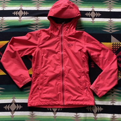 Mountain Hardwear Banning Full Zip Up  Shell Rain Jacket Womens Size XS Red