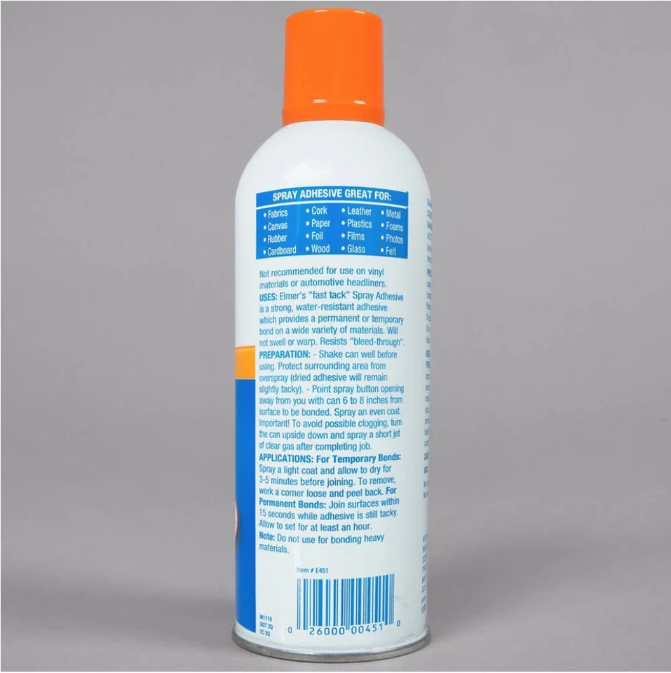 Adhesivo en aerosol de montaje multiusos Elmer's, libre de ácido-claro-lavable, EPIE451 Foto 3 de 4