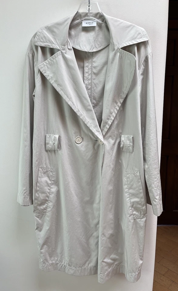 Chaqueta gabardina beige ligera empacable Akris Punto Suiza talla 6 Foto 2 de 4