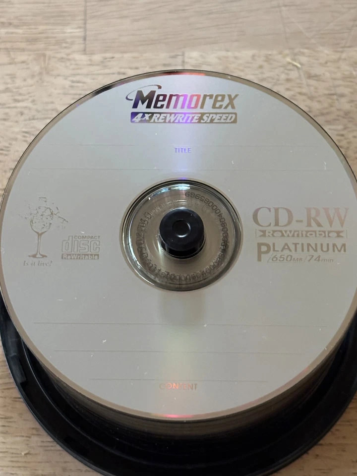 Memorex - High-Speed - CD-RW - 50 pack spindle - 12X 700MB 80min - New/Open Box - Image 2 of 3