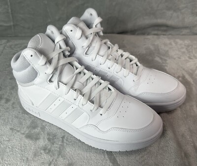 Adidas Hoops 3.0 Mid Cut Classic Shoes Womens 9.5 Bright White Basketball