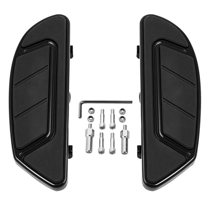 Black Driver Floorboard Fit For Harley Touring Electra Street