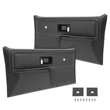 For Chevrolet/ GMC Truck 1977-1980 Inner Door Panels Black Plastic Left+Right