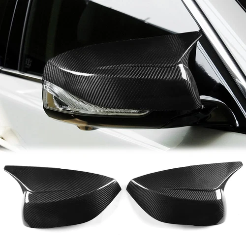 Real Carbon Fiber M3 Style Side Mirror Cover Cap For 2014-2024 Infiniti Q50 Q60