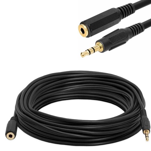 3.5mm Stereo Audio Headphone Male to Female Slim Extension Cable 30FT US - Picture 2 of 7