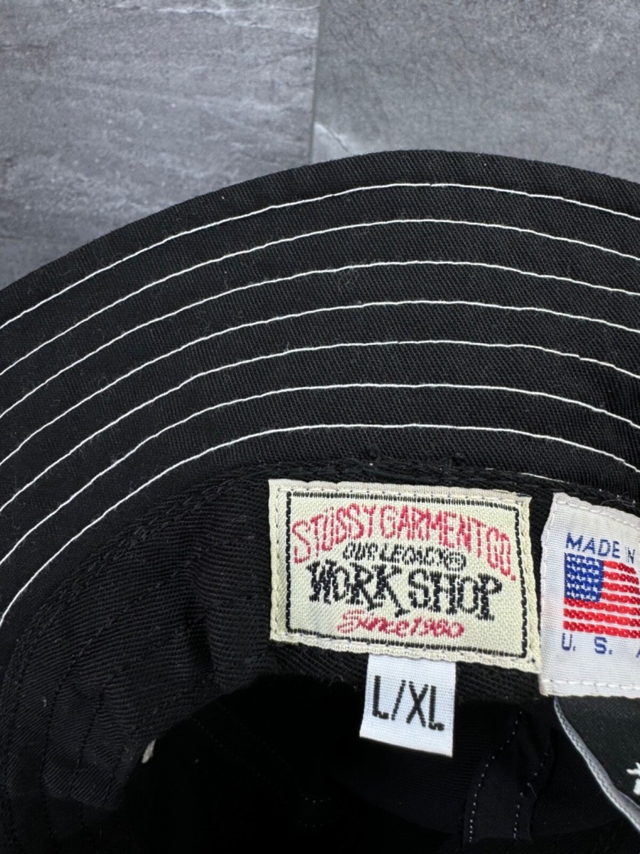 Stussy x Our Legacy Recycled Twill Bucket Hat 'Black' | eBay