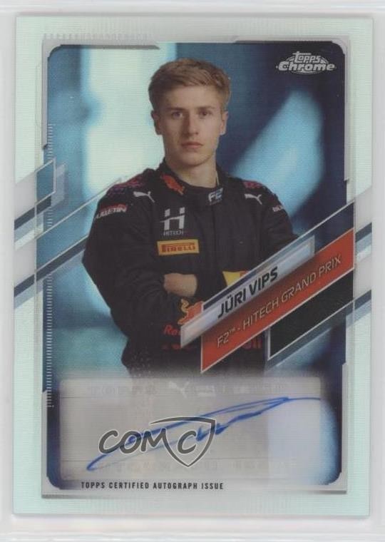 2021 Topps Chrome Formula 1 Auto 340/391 Juri Vips Jüri Vips #CA-JV Auto 17sh