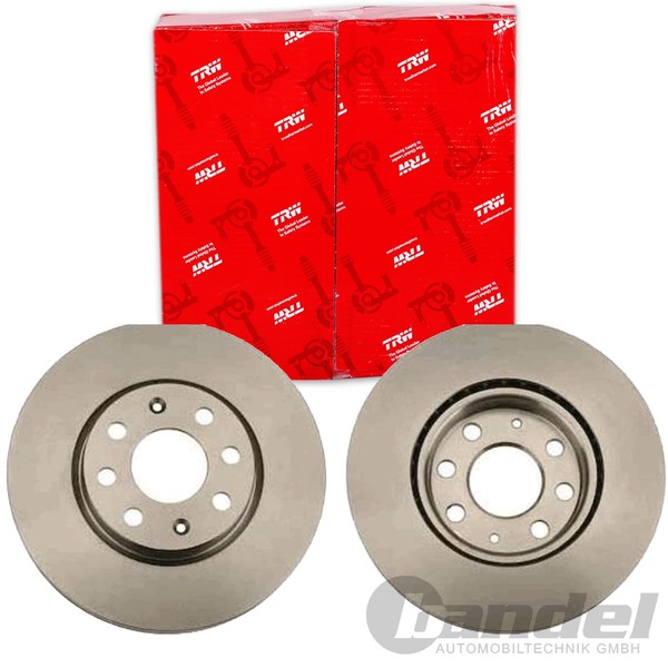 2X TRW Bremsscheiben 257Mm BelÜFtet Vorne Passend FÜR Fiat Grande Punto Opel-image